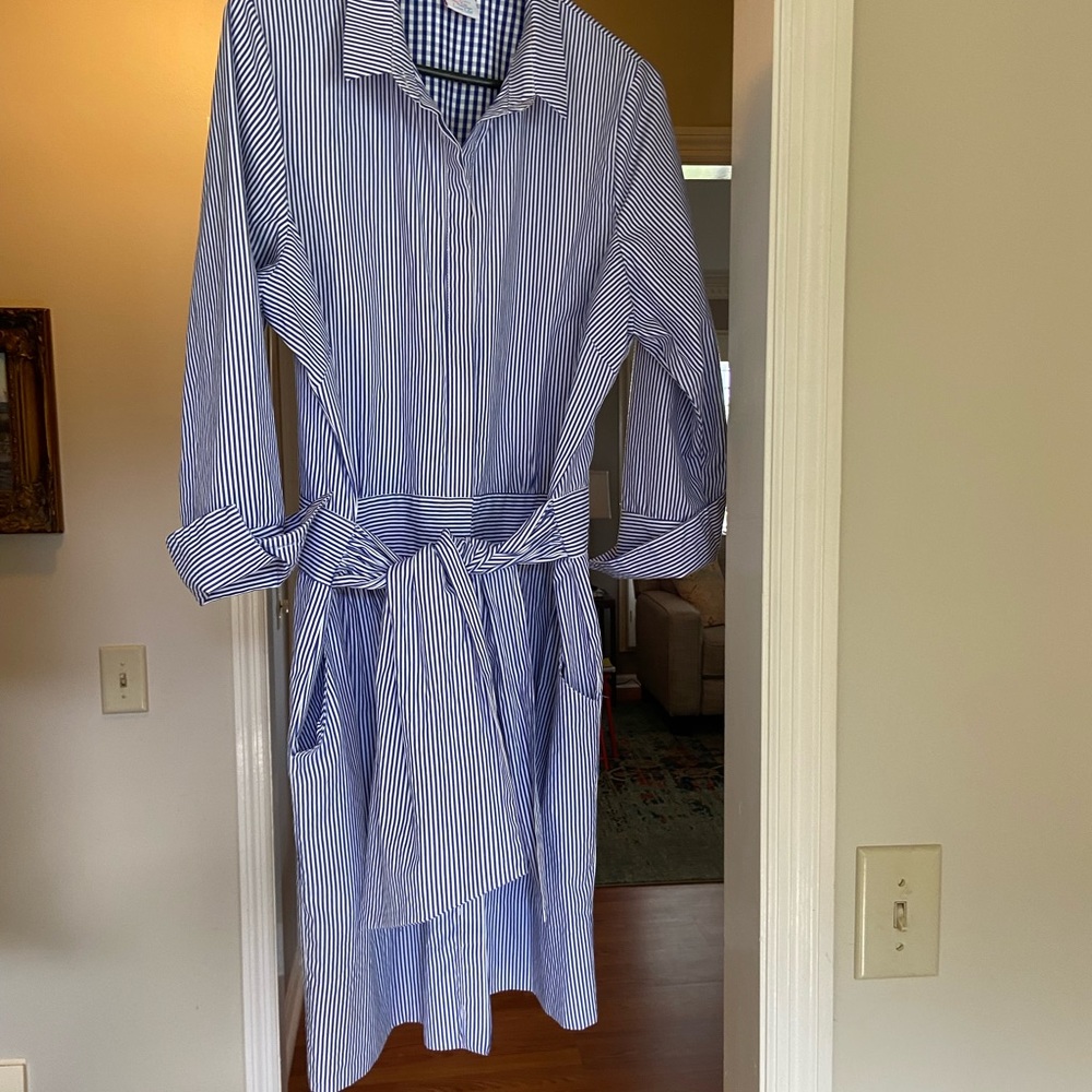 Gretchen Scott large pin stripe dress